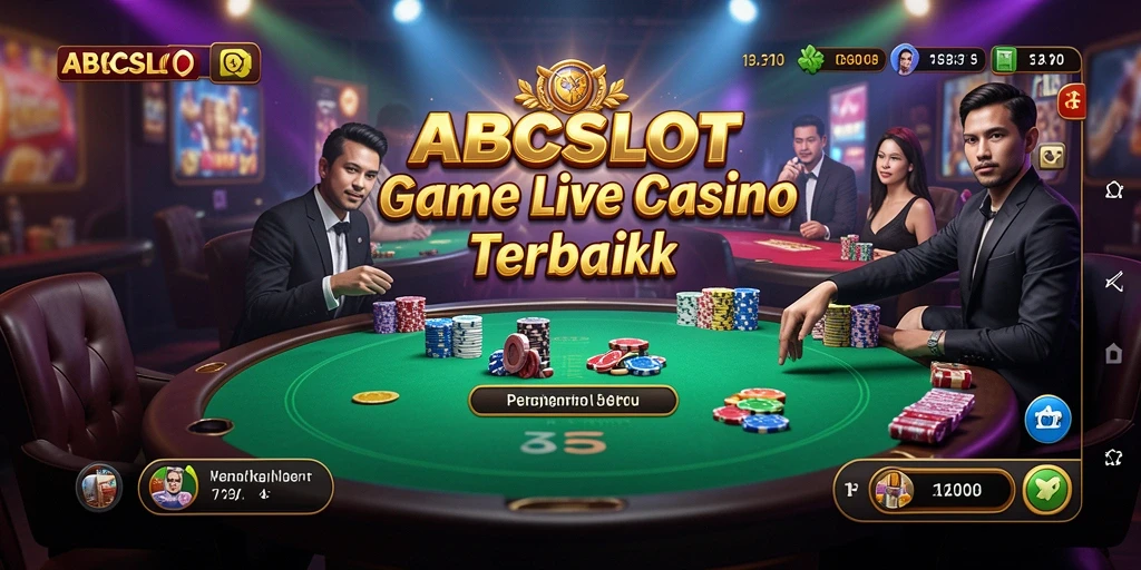 Tampilan permainan live dengan dealer profesional di ABCSLOT.