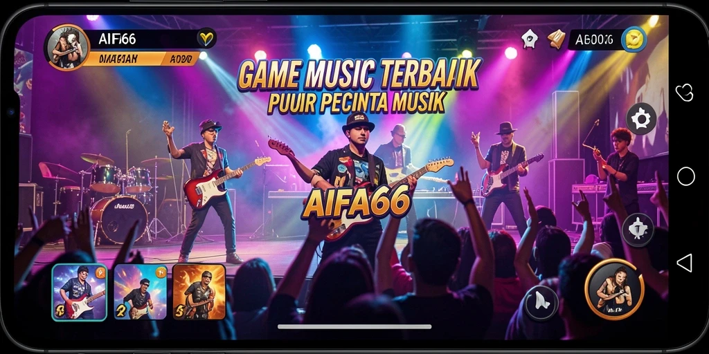 Tampilan gameplay interaktif dan ceria dari AIFA66 dengan berbagai lagu.