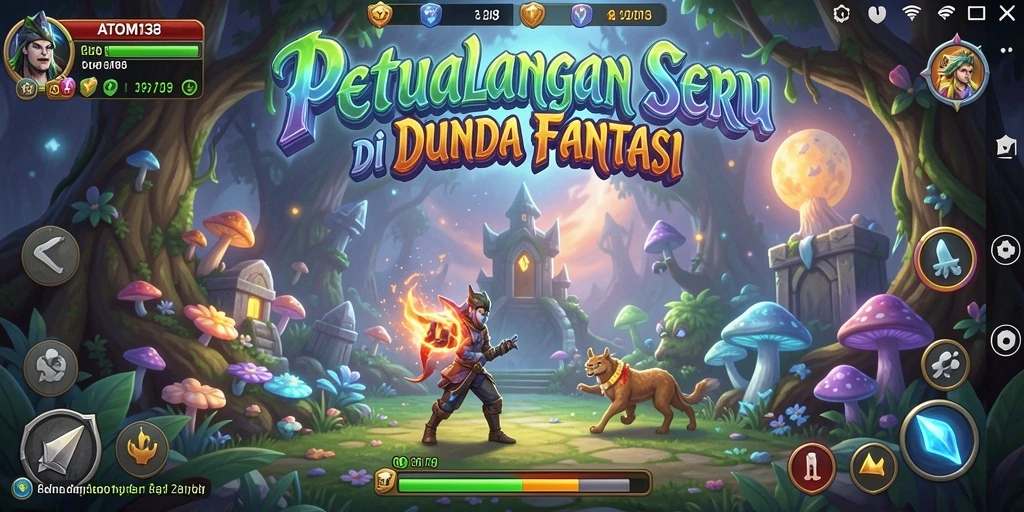 Tangkapan layar gameplay ATOM138 menampilkan petualangan menantang dan grafis menawan.