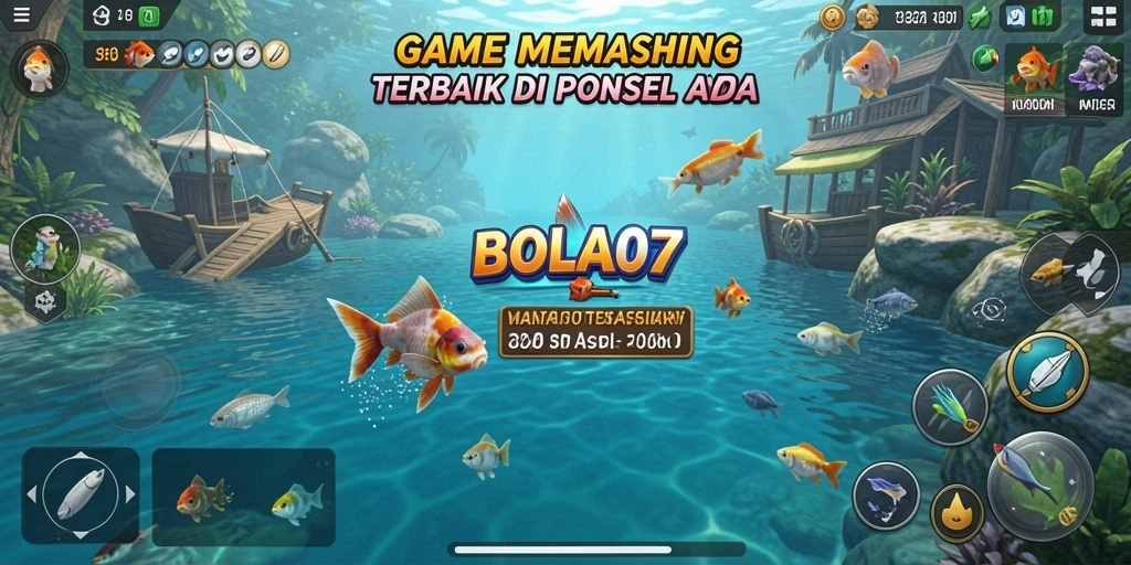 Tampilan gameplay menarik dari BOLA07 dengan aksi memancing yang mendebarkan.