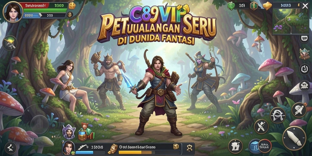 Tangkapan layar menampilkan aksi seru dalam petualangan C8VIP.