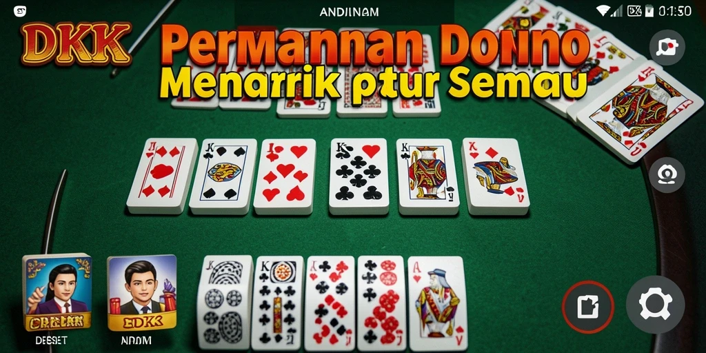 Screenshot DKK menunjukkan permainan domino yang seru dan interaktif.