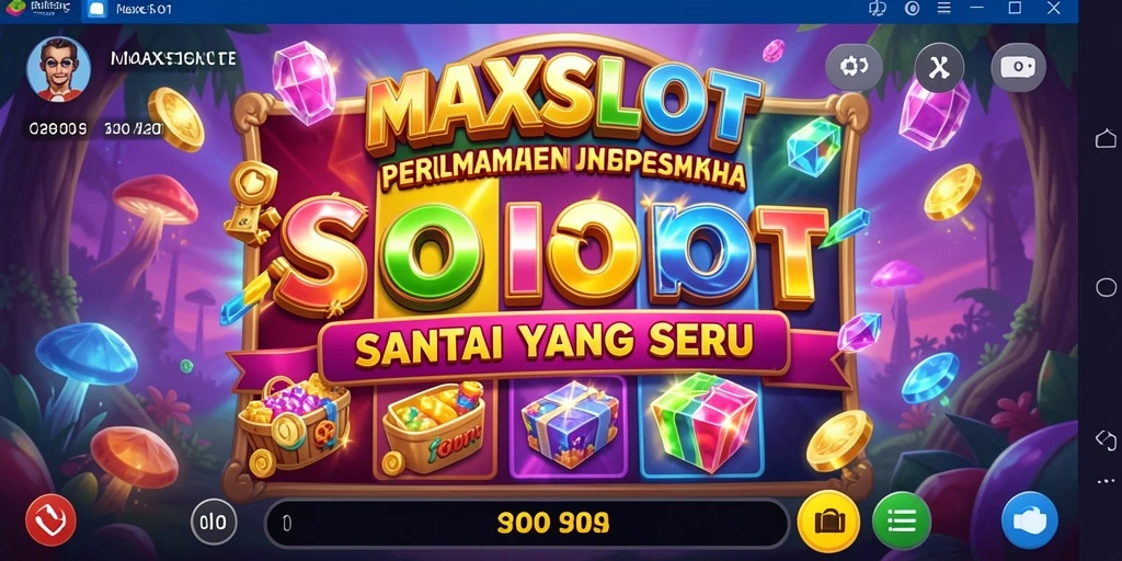 Tangkapan layar yang menunjukkan antarmuka dan gameplay menarik MAXSLOT.
