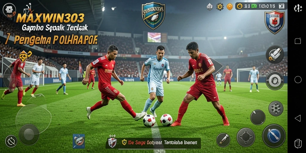 Gameplay seru MAXWIN303 dengan momen gol dramatis.