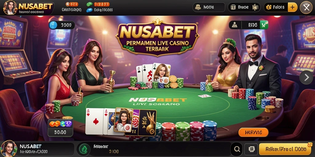 Screenshot menarik dari gameplay NUSABET di Live Casino.