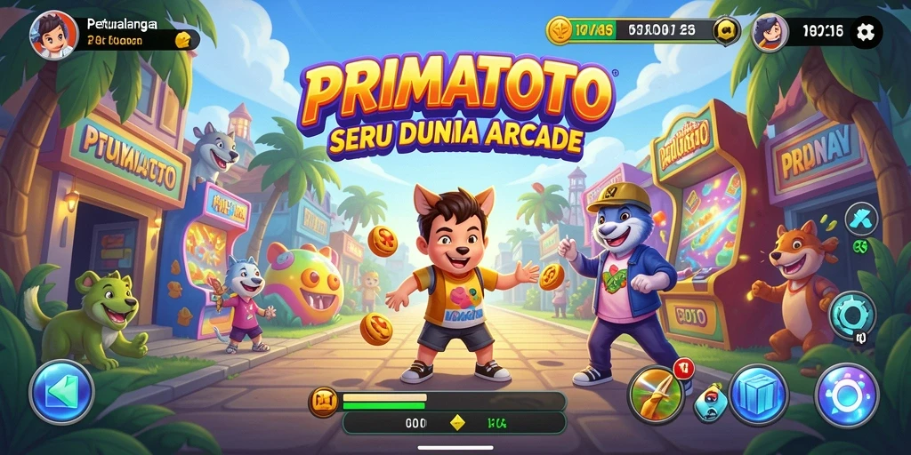 Tampilan gameplay seru dari PRIMATOTO dengan beragam tantangan.