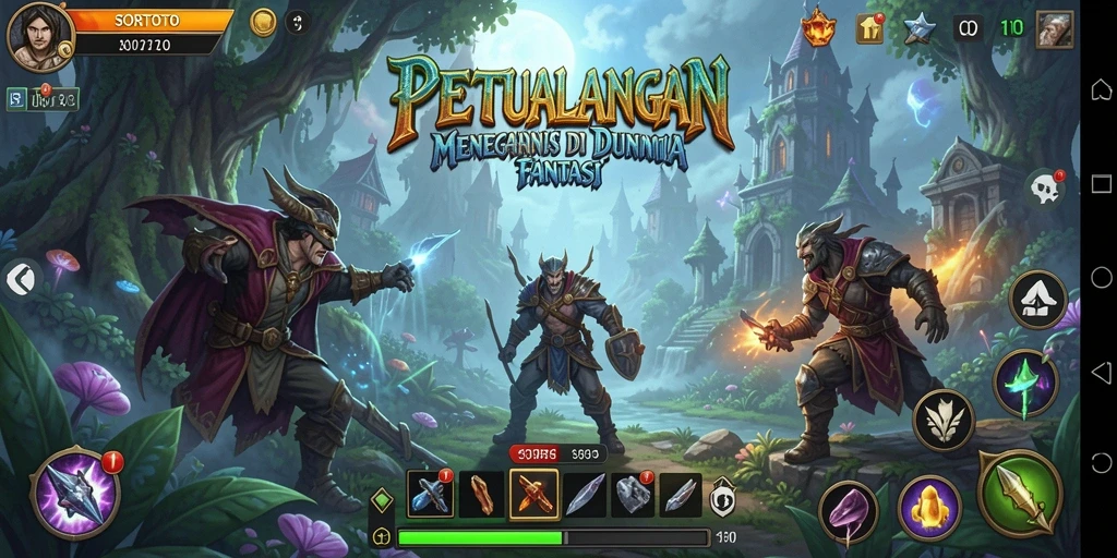 Screenshot SORTOTO menampilkan aksi seru di dunia petualangan.