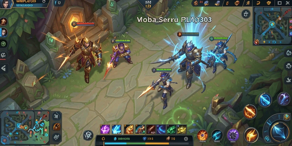 Tangkapan layar gameplay seru dari WINPLAY303 MOBA.